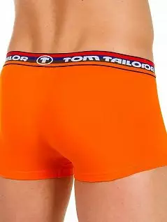 Эластичные боксеры с трёхцветной резинкой оранжевого цвета Tom Tailor 49529